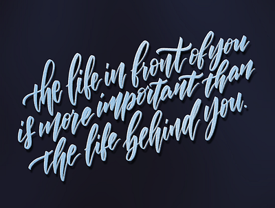 Quote of the day calligraphy concept design handlettering illustration lettering lettering art procreate type typography