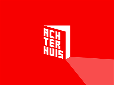 Logo Café Achterhuis branding design hidden logo minimal secret typography