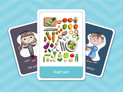 Flat Lay cards design designtrend flaylay