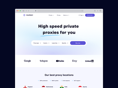 Website redesign for YOUPROXY