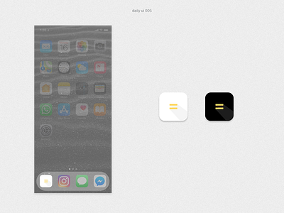 005 App Icon 100 days of ui app app icon black calculator daily ui 005 dailyui icon minimal minimalist ui white