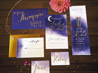 To The Moon Wedding Items gold handlettered moon and stars navy nightsky rsvp card sparklers wedding wedding invitation