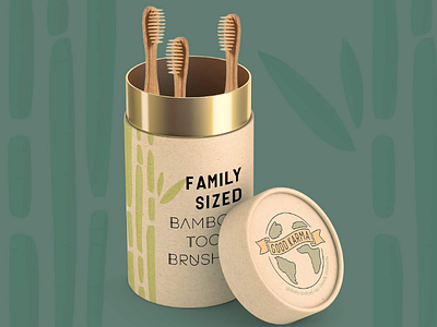 Good Karma Brand Bamboo Toothbrushes art that takes part logo design package design