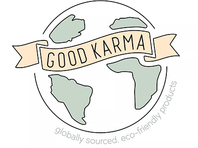 Good Karma Logo art that takes part eco friendly illustration logo design