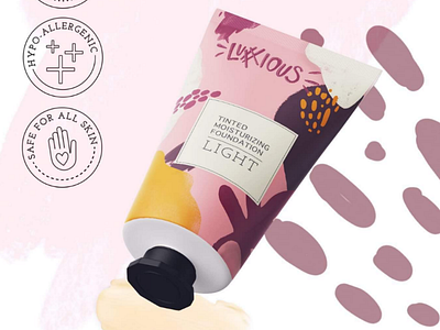 Luxxious Foundation Concept artthattakespart dustyrose foundation graphicdesign hypoallergenic illustration logo luscious luxurious luxury makeup marigold organic packagedesign patterns photoshop plum procreate psd safeforallskin