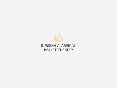 Russian Classical Ballet Theater logo ballet brand identity branding branding design classical design dome letter logo swan typography