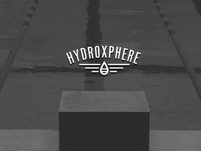 HydroXphere Logo app branding hydroxphere identity logo standard ct condensed swimming typography
