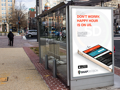 Bus Ad Mockup ad bus stop iphone location print snap decision