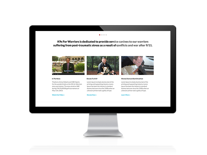 K9s For Warriors Web Design feature23 ui design ux design interface design web design k9s for warriors non profit charity