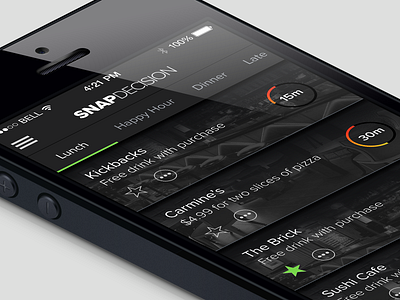 Snap Decision UI app design feature23 interface ios iphone mobile native snap decision ui design ux design