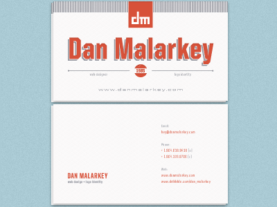 Personal Business Card business card circles grey identity logo design orange print print design rules typography website