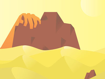 Desert Giant desert digital giant hand illustration mountain