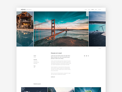Novo: Work Case agency clean gallery minimal novo photography portfolio related projects ui ux website work case