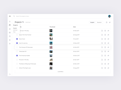 Admin Panel - Projects admin agency clean dashboard minimal projects ui ux web