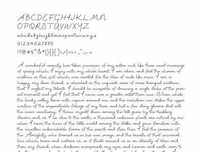 Script font from handwriting