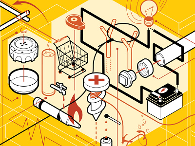 And Them Design  Isometric Survival Hacks Illustration