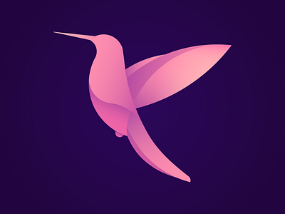 Just Purple Colibri design gradient graphic illustration illustrator minimal vector