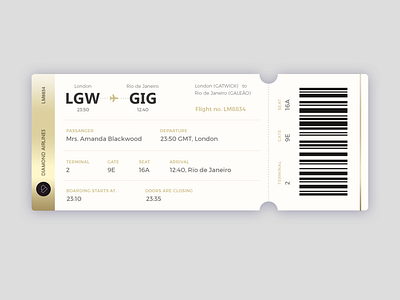 Boarding Pass. Daily UI 024