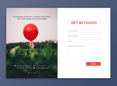 Contact us. Daily UI 028 contact form contact us daily 100 challenge daily ui dailyui design ui webdesign