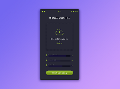File Upload. Daily UI Challenge. Day 031 daily ui daily ui 031 daily ui challenge dailyui design mobile ui ui upload upload file user interface webdesign
