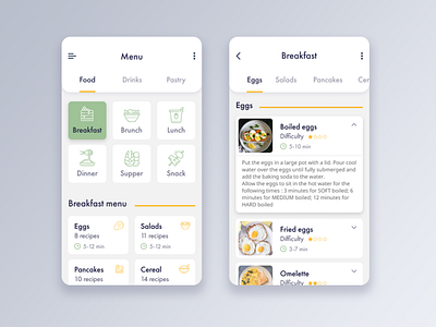 Menu. Daily UI 043