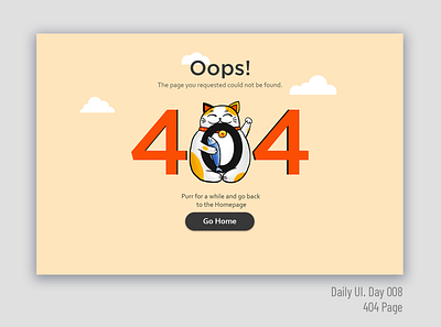 404 Page Daily UI (Day 008) daily 100 challenge daily ui daily ui oo8 dailyui design illustration ui webdesign