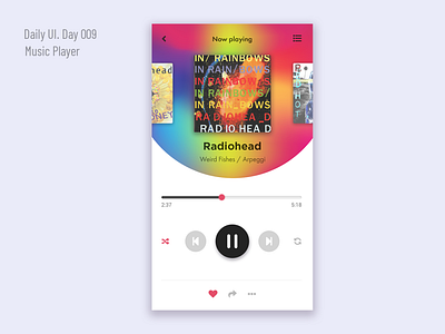 Music Player. Daily UI Challange (Day 009)