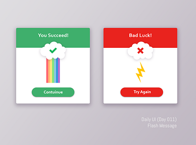 Daily UI Challenge. Flash message (Day 011) daily 100 challenge daily ui dailyui design ui webdesign