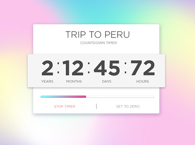 Countdown Timer. Daily UI Challenge (Day 014) daily 100 challenge daily ui daily ui 014 design ui webdesign