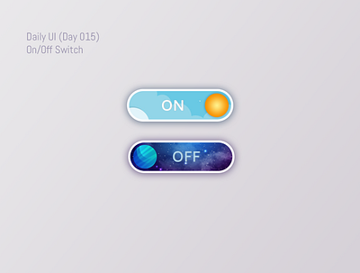 On/Off Switch buttons. Daily UI Challenge (Day 015) challenge daily 100 challenge daily ui dailyui 015 design ui webdesign