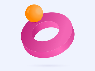 Ball on circle 3d branding design graphic graphic design illustration