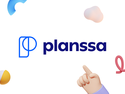 Planssa logo 3d branding logo logos