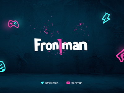 Brand design for a twitcher - Fron1man branding game gamer graphic design illustration logo stream twitch