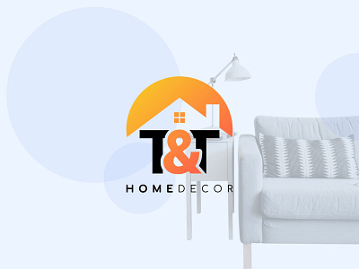 T&T Home Decor branding design home decor illustration logo orange work