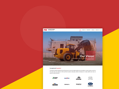 Power Wing design front end red ui ux web design work