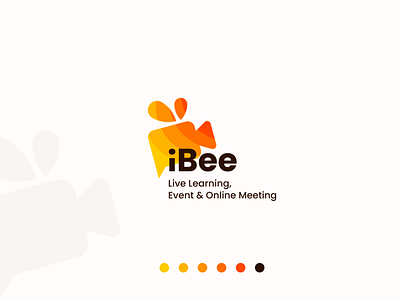iBee bee deisgn live chat livestream logo online meeting vector work