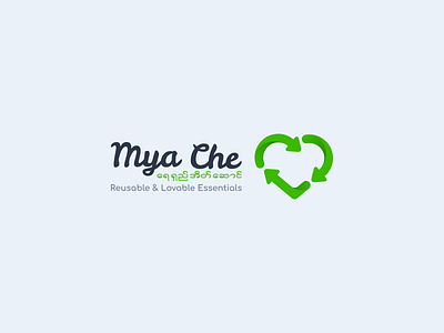 Mya Che branding design eco green illustration logo recycle vector work