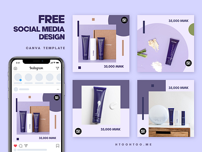 Social Media Design (Purple Theme)