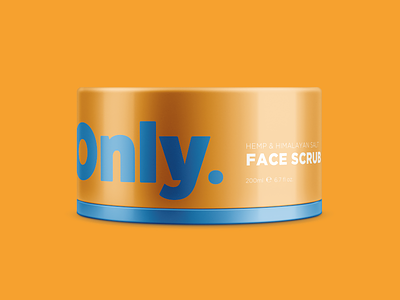 Only. Organic Skincare Face Scrub face scrub graphic organic packaging skincare