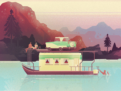 1950s Vacation Houseboat