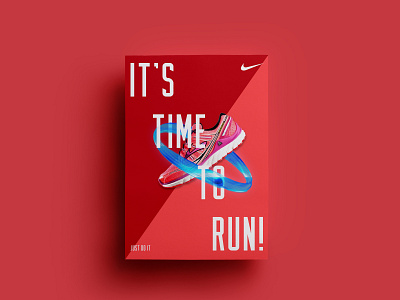 Commercial Promotion Poster for Nike! brand design concept flyer design modern design nike poster design print design promotional design red redesign concept