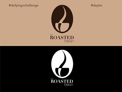 Coffee Shop Logo - Roasted Bean brand clean dailylogochallenge day6 design dlc flat graphic design icon illustration illustrator logo minimal vector