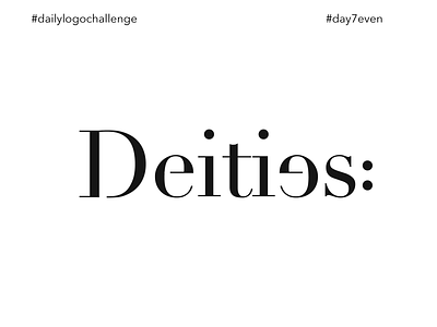 Fashion Brand Wordmark - Deities brand branding clean dailylogochallenge day7 design dlc flat graphic design logo logomark minimal typography vector wordmark