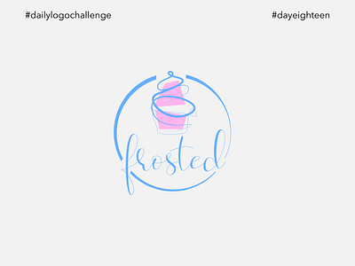 #dlc Cupcake Logo - Frosted, Day 18 art brand branding clean dailylogo dailylogochallenge day18 design dlc flat graphic design icon illustration illustrator logo minimal typography vector