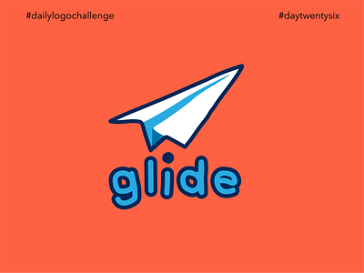 #dlc Paper Airplane Logo Design - Glide, Day 26 art dailylogochallenge day26 design dlc flat graphic design illustration illustrator logo minimal vector