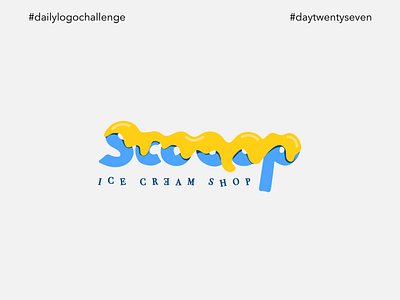 #dlc Ice Cream Shop Logo Design - Scooop, Day 27 art brand cartoon illustration dailylogochallenge day27 design design illustration dlc illustration illustrator logo vector