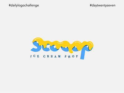 #dlc Ice Cream Shop Logo Design - Scooop, Day 27