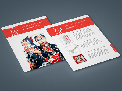 Leaflet design concepts for beauty & cosmetics brand