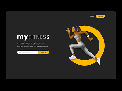 Fitness site landing page