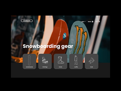 Snowboarding Site concept illustration snowboard snowboarding snowboards user interface user interface design